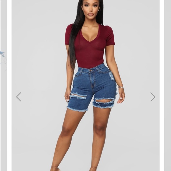 FN A Lot To Love Distressed Bermuda Shorts - Picture 2 of 2